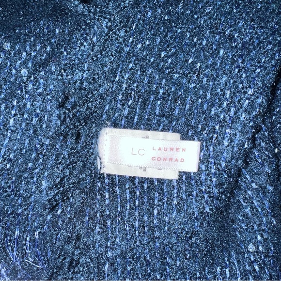 Lauren Conrad Dark Blue Textured Scarf - Picture 3 of 3